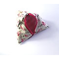 Porte-monnaie pyramide doublé en coton flamants roses avec mousqueton - petit porte-monnaie à accrocher et à offrir