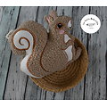 Millefeuille l'écureuil - peluche pour enfant, peluche extra douce et réconfortante 20x16cm