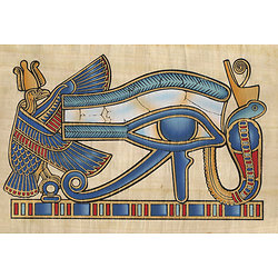 2 grandes breloques oeil d'Horus en métal couleur bronze 26x33mm