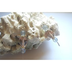 Boucles d'oreille "Cinderella", boucles d'oreille en argent 925 et aux couleurs douces et romantiques