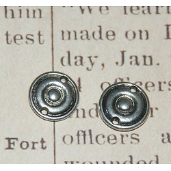 2 connecteurs rondelle en métal argenté 13x4mm