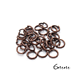 20 anneaux ouverts en métal couleur cuivre 6mm