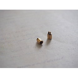 4 embouts en métal doré pour corde, cordelette ou cuir 3mm
