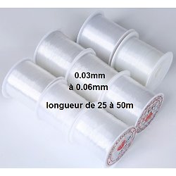 Bobine de fil nylon pour création de bijoux de 0.3 à 0.6mm - 50 à 20m