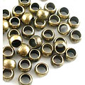 20 perles à écraser en métal couleur bronze 4mm