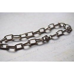 Support bracelet à personnaliser en métal argenté mailles longues 20cm