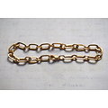 Support bracelet à personnaliser en métal doré mailles courtes / longues 23cm