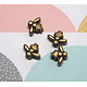 5 Mini perles abeille en métal couleur bronze 8x10,5mm