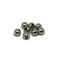 25 perles rondes en métal argenté 4mm