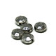 5 perles palets à facettes en métal argenté 8mm