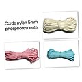 Corde nylon 5mm phosphorescente - 3 coloris au choix