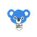 Clip koala en silicone alimentaire bleu turquoise 48x50mm