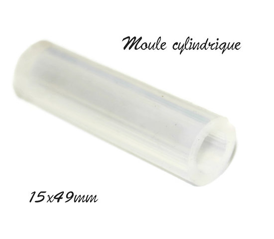 Moule cylindrique en silicone pour moulage de résine 49x15mm
