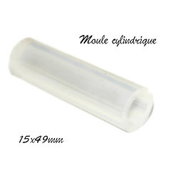 Moule cylindrique en silicone pour moulage de résine 49x15mm