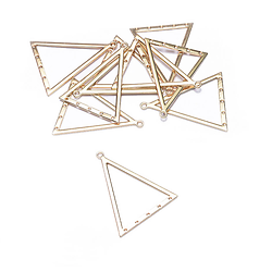 Grand triangle connecteur en métal doré 38x30mm