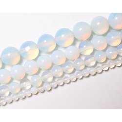 Perles rondes / longues d'opaline 6mm/8mm/10mm/12mm