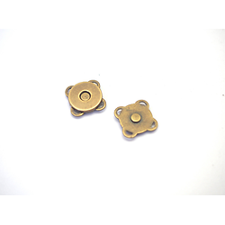 Fermoir magnétique à coudre ou à coller en métal couleur bronze 11mm