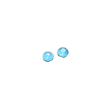 2 perles rondelles en céramique bleue 12x12mm