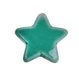 Perle étoile en céramique verte 15x14mm