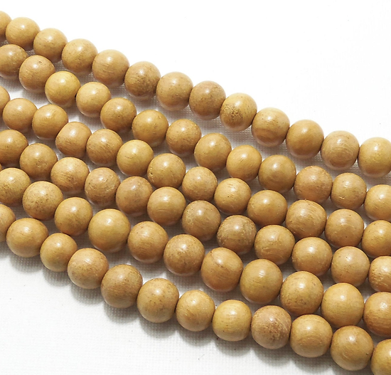5 perles en bois de Nangka (jacquier) 10mm