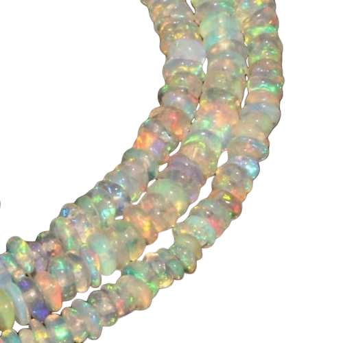 20 perles rondelles d'opale de Feu / opales Welo / opales d'Éthiopie