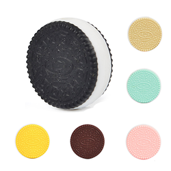 Perle cookie / biscuit / Oré-o en silicone alimentaire sans BPA 29mm