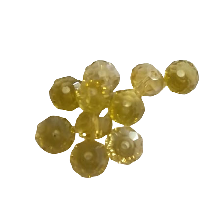 10 perles en cristal de Bohème à facettes jonquille 6x5mm