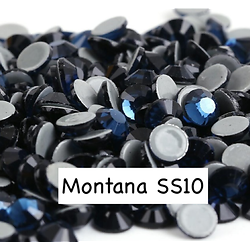 100 strass hotfix à facettes Montana - 2,7-2,9mm/SS10