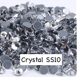 100 strass hotfix à facettes Crystal - 2,7-2,9mm/SS10