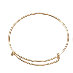 Support de bracelet bangle ajustable en métal doré 65mm