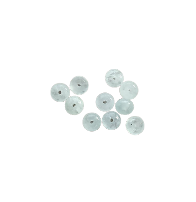 10 perles rondelles d'aigue-marine 6x3mm