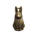 2 breloques lapin / lièvre en métal couleur bronze 26x13mm
