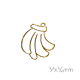 Support de pendentif bananes pour résine UV époxy en métal doré 31x36mm