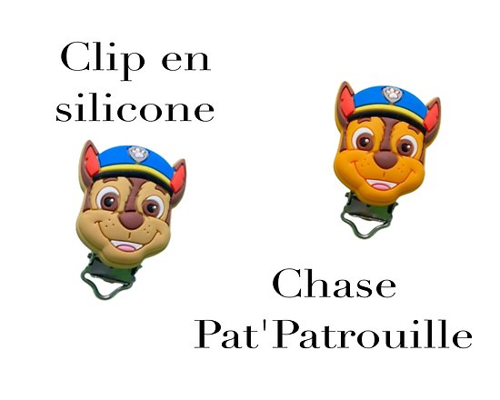 Clip Chase / Pat'Patrouille en silicone alimentaire sans BPA