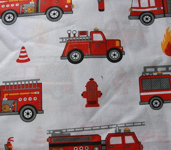 Camions de pompier, fond blanc