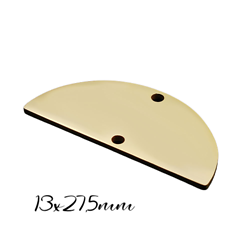 Connecteur demi-cercle en acier inoxydable doré 316L 13x27,5mm
