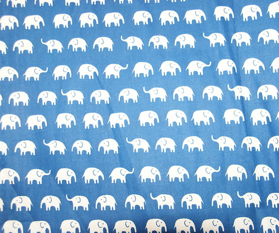 Petits éléphants, fond bleu