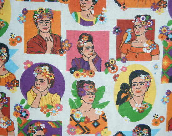 Portraits dessinés de Frida Kahlo, multicolore