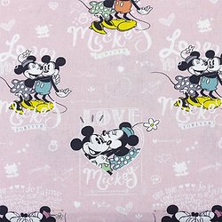 Serviette de cantine en coton  - imprimé Mickey et Minnie, love forever