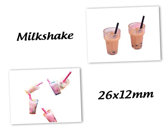 Breloque milkshake 26x12mm