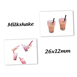 Breloque milkshake 26x12mm