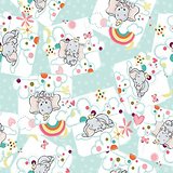 Drap de maternelle en coton  - imprimé Dumbo l'éléphant