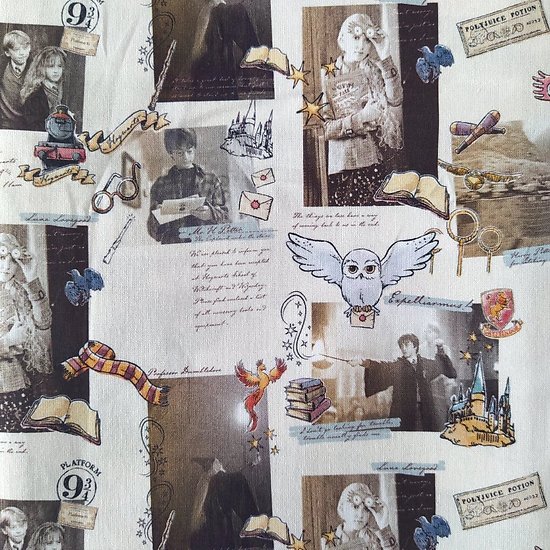 Drap de maternelle en coton  - imprimé Harry Potter photogrammes