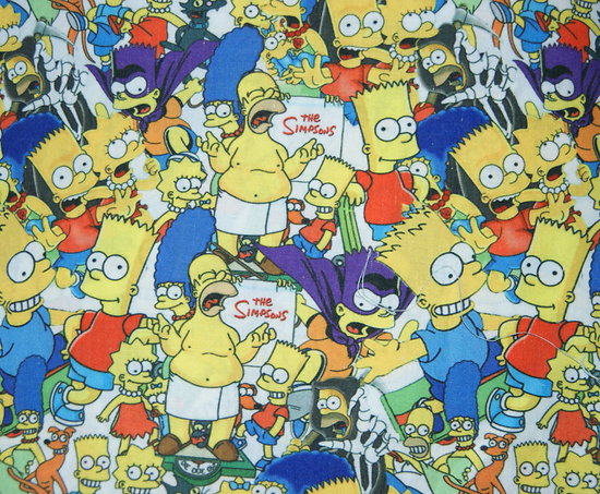 Les Simpsons, coton mélangé polyester multicolore