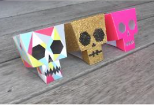 Idée Halloween! Boîte crâne en papier! montage facile! A télécharger