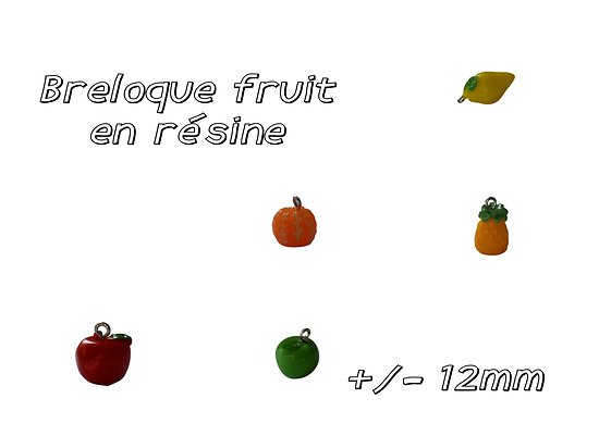 Breloque fruit en résine