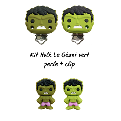Kit 2 pièces Hulk le géant ou perle en silicone alimentaire sans BPA