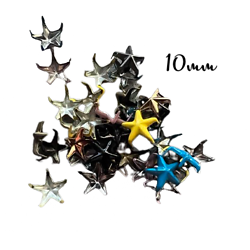 10 griffes étoile multicolores pour personnalisation 10mm