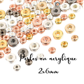 20 perles rondelles en acrylique 2x6mm