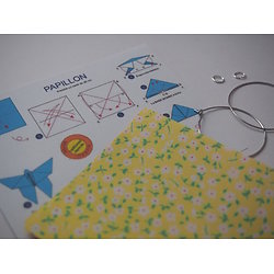 Kit pour boucles d'oreille origami papillon sur créoles